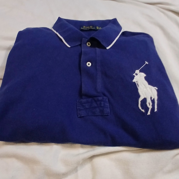 Polo by Ralph Lauren Men's Blue Polo Shirt 2xlt - Picture 10 of 11